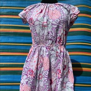 Lands End Kids Lilac Floral Dress